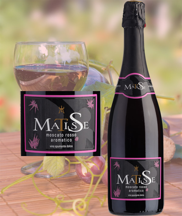 Matisse Moscato Rosso Aromatico di Qualità - Spumante dolce - Cantina Bergamasca